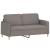 Canapea cu 2 locuri cu pernuțe, gri taupe, 140 cm, textil GartenMobel Dekor
