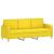 Set de canapele cu perne, 3 piese, galben deschis, textil GartenMobel Dekor