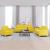 Set de canapele cu perne, 3 piese, galben deschis, textil GartenMobel Dekor