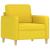 Set de canapele cu perne, 3 piese, galben deschis, textil GartenMobel Dekor