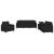Set de canapele cu perne, 3 piese, negru, textil GartenMobel Dekor