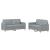 Set de canapele cu perne, 2 piese, gri deschis, textil GartenMobel Dekor