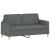 Set de canapele cu perne, 2 piese, gri închis, textil GartenMobel Dekor
