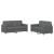 Set de canapele cu perne, 2 piese, gri închis, textil GartenMobel Dekor