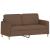 Set de canapele cu perne, 2 piese, maro, textil GartenMobel Dekor