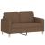 Set de canapele cu perne, 2 piese, maro, textil GartenMobel Dekor