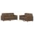 Set de canapele cu perne, 2 piese, maro, textil GartenMobel Dekor