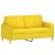 Set de canapele cu perne, 2 piese, galben deschis, textil GartenMobel Dekor