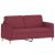 Set canapea cu perne, 2 piese, roșu vin, material textil GartenMobel Dekor