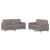 Set de canapea cu perne, 2 piese, gri taupe, material textil GartenMobel Dekor