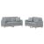 Set de canapele cu perne, 2 piese, gri deschis, material textil GartenMobel Dekor