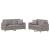 Set de canapele cu perne, 2 piese, gri taupe, textil GartenMobel Dekor