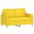 Set de canapele cu perne, 2 piese, galben deschis, textil GartenMobel Dekor