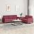 Set canapea cu perne, 2 piese, roșu vin, material textil GartenMobel Dekor