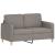 Set de canapea cu perne, 2 piese, gri taupe, material textil GartenMobel Dekor