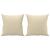 Set de canapele cu perne, 2 piese, crem, material textil GartenMobel Dekor