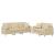 Set de canapele cu perne, 2 piese, crem, material textil GartenMobel Dekor