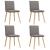 Scaune de sufragerie, 4 buc., gri taupe, material textil GartenMobel Dekor