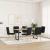 Scaune de sufragerie 6 buc. negru material textil GartenMobel Dekor