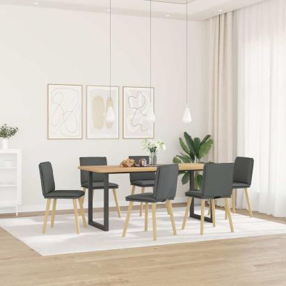 Scaune de sufragerie, 6 buc., gri închis, material textil  GartenMobel Dekor