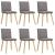 Scaune de sufragerie, 6 buc., gri taupe, material textil GartenMobel Dekor