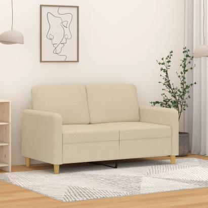 Canapea cu 2 locuri, crem, 120 cm, material textil GartenMobel Dekor