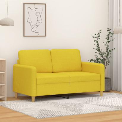 Canapea cu 2 locuri, galben deschis, 120 cm, material textil GartenMobel Dekor
