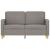 Canapea cu 2 locuri, gri taupe, 120 cm, material textil GartenMobel Dekor
