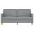 Canapea cu 2 locuri, gri deschis, 140 cm, material textil GartenMobel Dekor