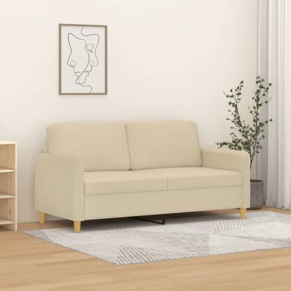 Canapea cu 2 locuri, crem, 140 cm, material textil GartenMobel Dekor