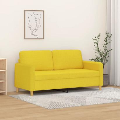 Canapea cu 2 locuri, galben deschis, 140 cm, material textil GartenMobel Dekor