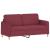 Canapea cu 2 locuri, roșu vin, 140 cm, material textil GartenMobel Dekor