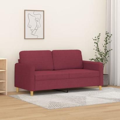 Canapea cu 2 locuri, roșu vin, 140 cm, material textil GartenMobel Dekor