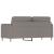 Canapea cu 2 locuri, gri taupe, 140 cm, material textil GartenMobel Dekor