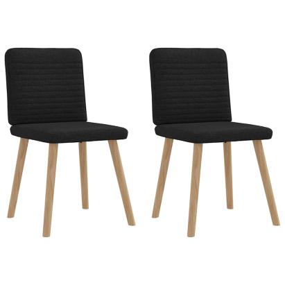 Scaune de bucătărie, 2 buc. negru, textil GartenMobel Dekor