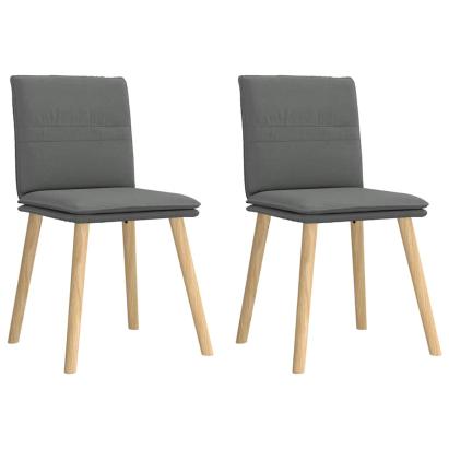 Scaune de sufragerie, 2 buc., gri închis, material textil GartenMobel Dekor