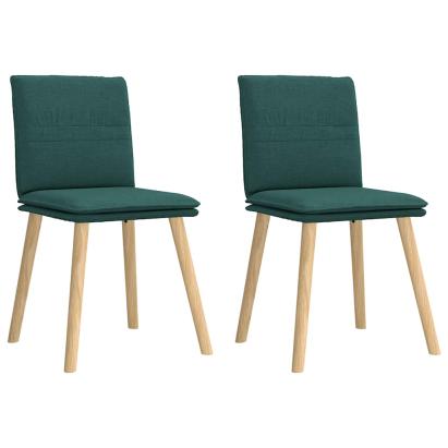 Scaune de bucătărie, 2 buc., verde închis, material textil GartenMobel Dekor