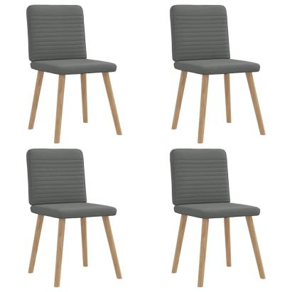 Scaune de bucătărie pivotante, 4 buc., gri închis, textil GartenMobel Dekor