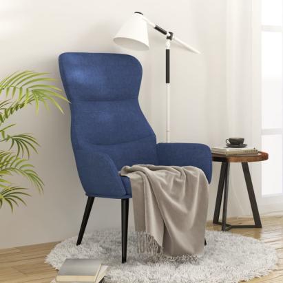 Scaun de relaxare, albastru, material textil GartenMobel Dekor