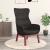 Scaun de relaxare, negru, material textil GartenMobel Dekor