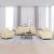 Set de canapele cu perne, 3 piese, crem, textil GartenMobel Dekor