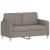 Set de canapea cu perne, 3 piese, gri taupe, material textil GartenMobel Dekor