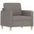Set de canapea cu perne, 3 piese, gri taupe, material textil GartenMobel Dekor