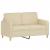 Set de canapele cu perne, 3 piese, crem, textil GartenMobel Dekor
