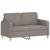 Set de canapele cu perne, 3 piese, gri taupe, textil GartenMobel Dekor