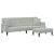 Canapea extensibilă cu pernuță și taburet 2 locuri gri catifea GartenMobel Dekor