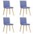 Scaune de sufragerie 4 buc țesătură Jeans Blue GartenMobel Dekor