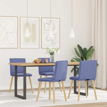 Scaune de sufragerie 4 buc țesătură Jeans Blue GartenMobel Dekor