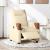 Fotoliu rabatabil electric, crem, material textil GartenMobel Dekor