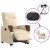 Fotoliu electric rabatabil cu ridicare, crem, textil GartenMobel Dekor